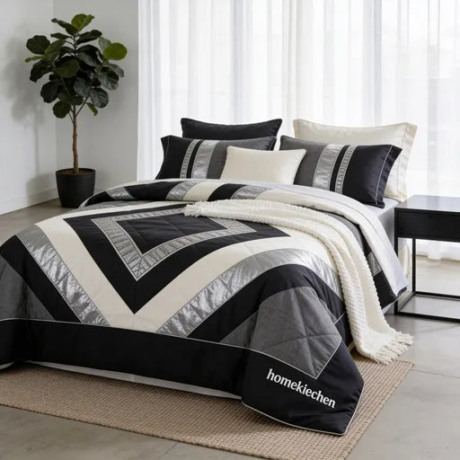 homekiechen® Cloud-Kissed Royal Luxury 4-Piece Bedding Set – Sleep Like a Monarch in 5-Star Cloud Softness | Premium Egyptian Cotton Duvet Cover Set for Your Private Slumber Sanctuary