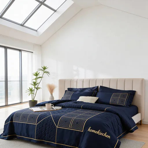 homekiechen® Cloud Monarch 4-Piece Luxury Bedding Set – Sink Into Egyptian Cotton Softness & Sleep Like Royalty Night After Night