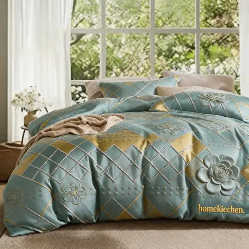 homekiechen® Royal Cloud 4-Piece Luxury Bedding Set – Turn Your Bedroom Into a 5-Star Retreat with Silky, Opulent Comfort for Dreamy Nightly Escapes