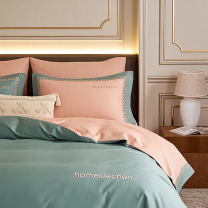 homekiechen® Cloud Palace Luxury 4-Piece Egyptian Cotton Bed Set – Sleep Like Royalty with Buttery-Soft, Cloud-Kissed Sheets for Your Private Bedroom Retreat