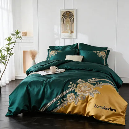 homekiechen® Royal Cloud 4-Piece Luxury Bedding Set – Turn Your Bedroom Into a 5-Star Retreat with Silky, Opulent Comfort for Dreamy Nightly Escapes