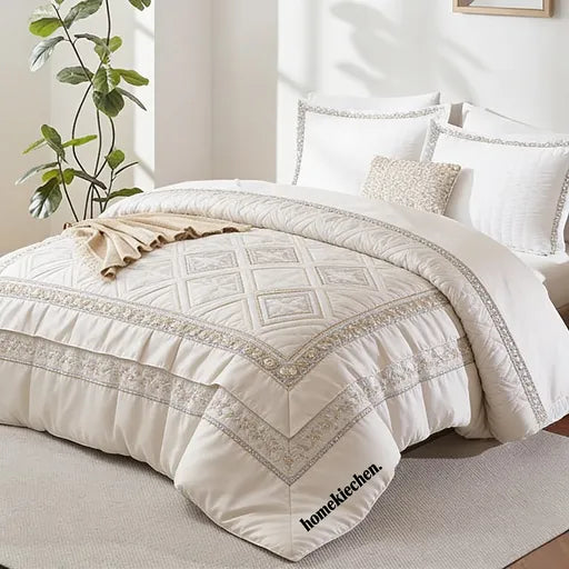 homekiechen® Cloud-Cradled Royal Luxury 4-Piece Bedding Set - Sleep Like Royalty in a Cloud of Opulence Night After Night