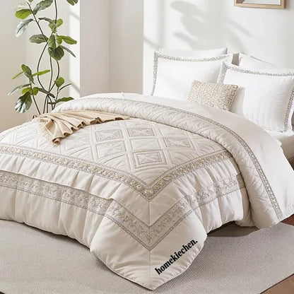 homekiechen® Cloud-Cradled Royal Luxury 4-Piece Bedding Set - Sleep Like Royalty in a Cloud of Opulence Night After Night