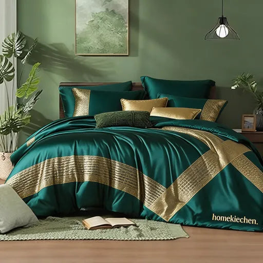 homekiechen® Cloud Palace Luxury 4-Piece Egyptian Cotton Bed Set – Sleep Like Royalty with Buttery-Soft, Cloud-Kissed Sheets for Your Private Bedroom Retreat