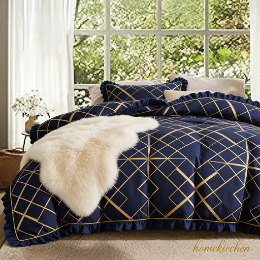 homekiechen® Dreamweaver Cloud-Soft Luxury 4-Piece Bedding Set – Sleep Like Royalty Wrapped in 1000TC Egyptian Cotton Opulence Every Night