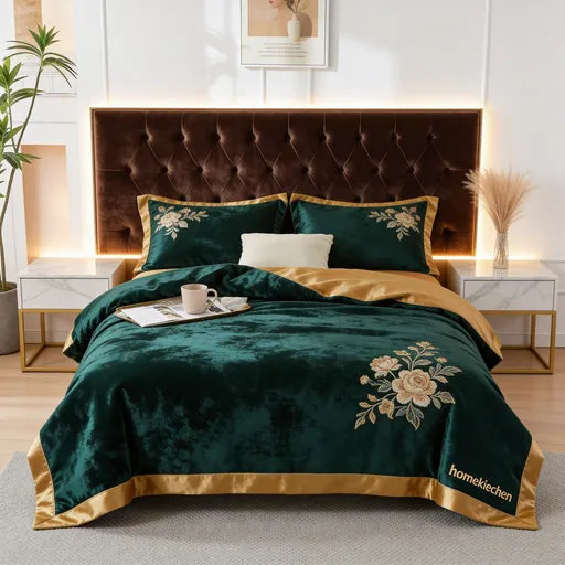 homekiechen® Dream Weaver Luxury 4-Piece Bedding Set – Wrap Yourself in Cloud-Like Opulence, Turn Your Bedroom Into a 5-Star Nighttime Sanctuary