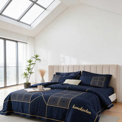 homekiechen® Cloud Monarch 4-Piece Luxury Bedding Set – Sink Into Egyptian Cotton Softness & Sleep Like Royalty Night After Night