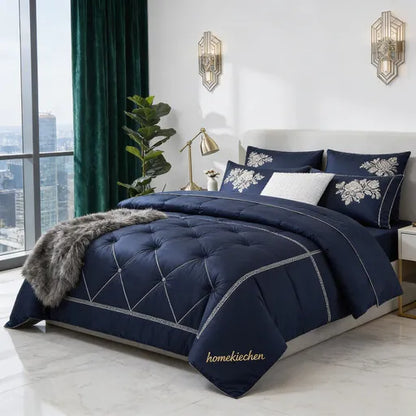 homekiechen® Cloud-Cradled Royal Luxury 4-Piece Bedding Set - Sleep Like Royalty in a Cloud of Opulence Night After Night